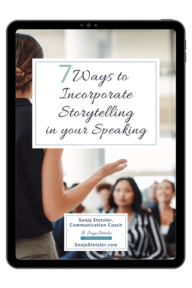 incorporate storytelling in speaking presentations