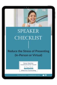 speaker checklist
